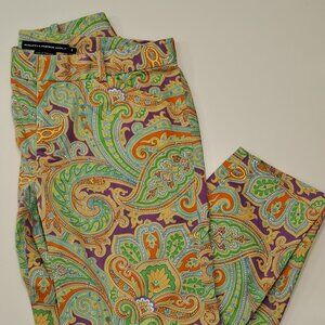 Ralph Lauren Golf Women’s Pants Capri Bold Colorful Paisley Floral
